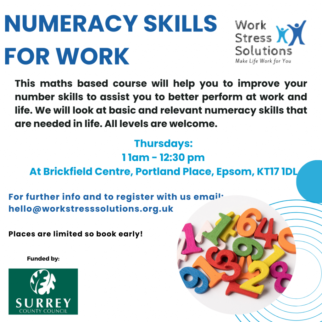 This maths based course will help you to improve your number skills to assist you to better perform at work and life. We will look at basic and relevant numeracy skills that are needed in life. All levels are welcome. Places are limited so book early!